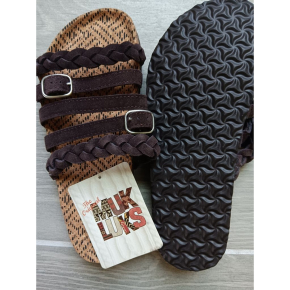 Muk Luks Shoes - Women's Muk Luks Brown Sandals Size 6